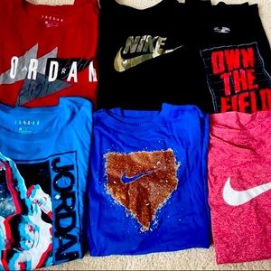 Youth Nike, Air Jordan and Under Armour T-shirt’s